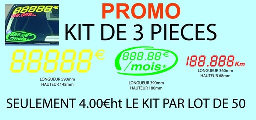 Lot de 3 Pièces